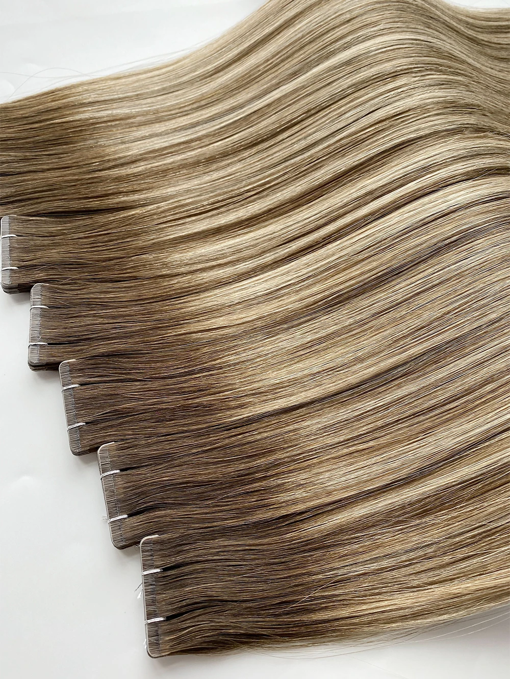 100% Virgin Cuticle Remy Hair Maintains Full Grip Thinner Softer And Seamless Slimline Tape Hair Extensions