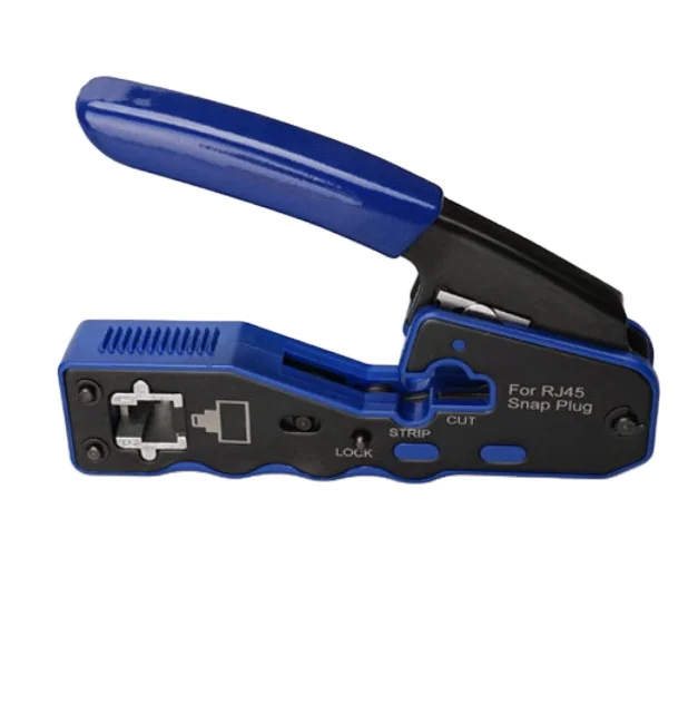 Compact RJ45 Pass Through Crimp Tool EZ Type RJ45 Crimping Tool For RJ45/RJ11 Plug