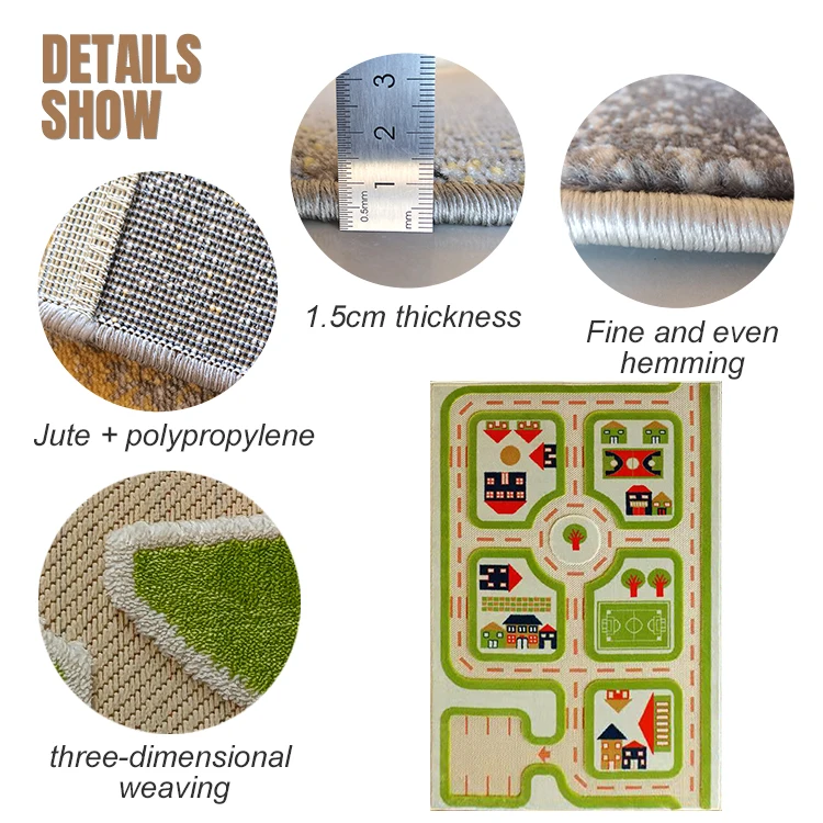 Wholesale Large City Traffic Park Children Playroom Rug Kids Room Game Floor Carpet