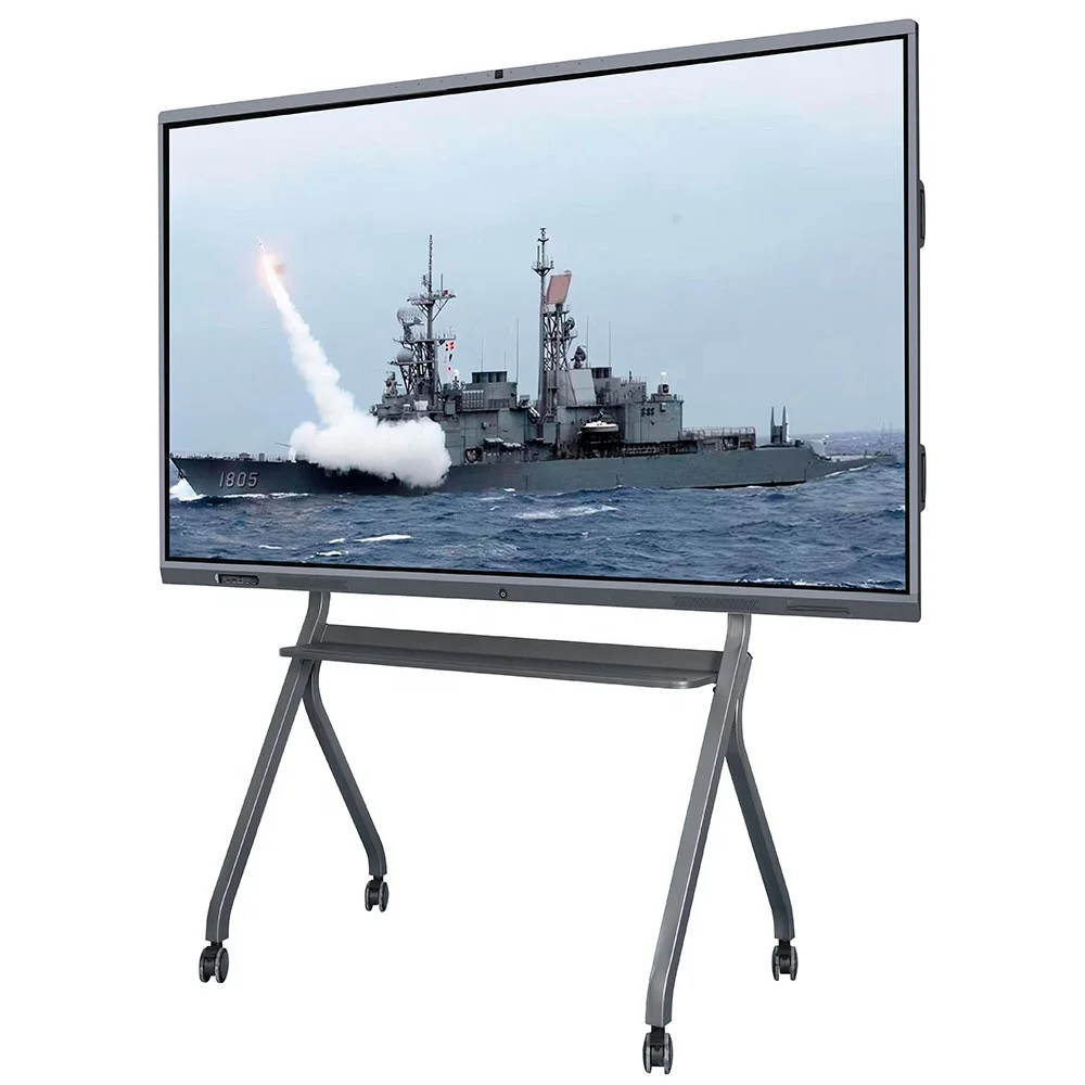 Conference 4k lcd ir interactive digital whiteboard with built in camera and mic