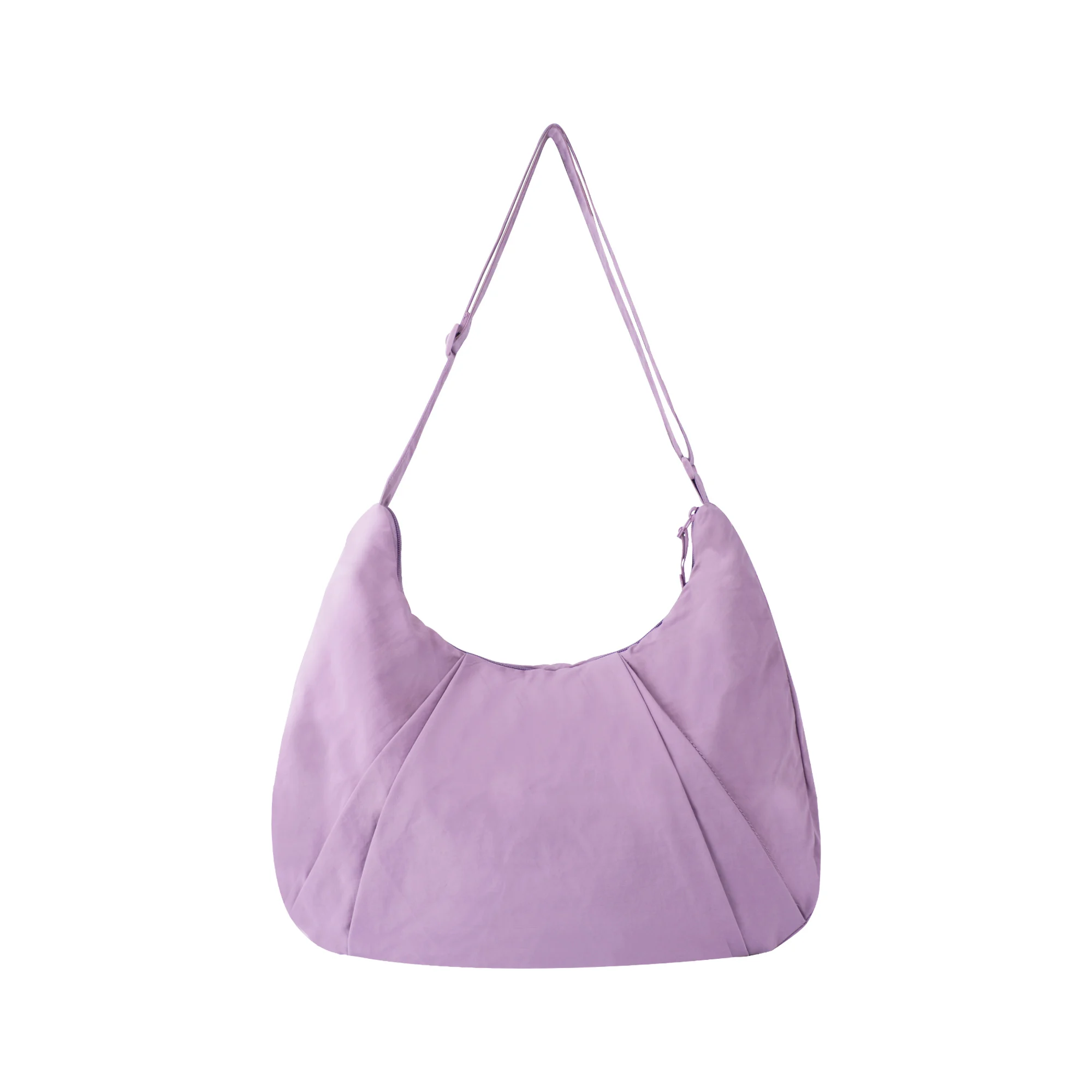 Large capacity nylon hobo shoulder bag pleated dumplings bag women messenger crossbody bag for yoga  shopping