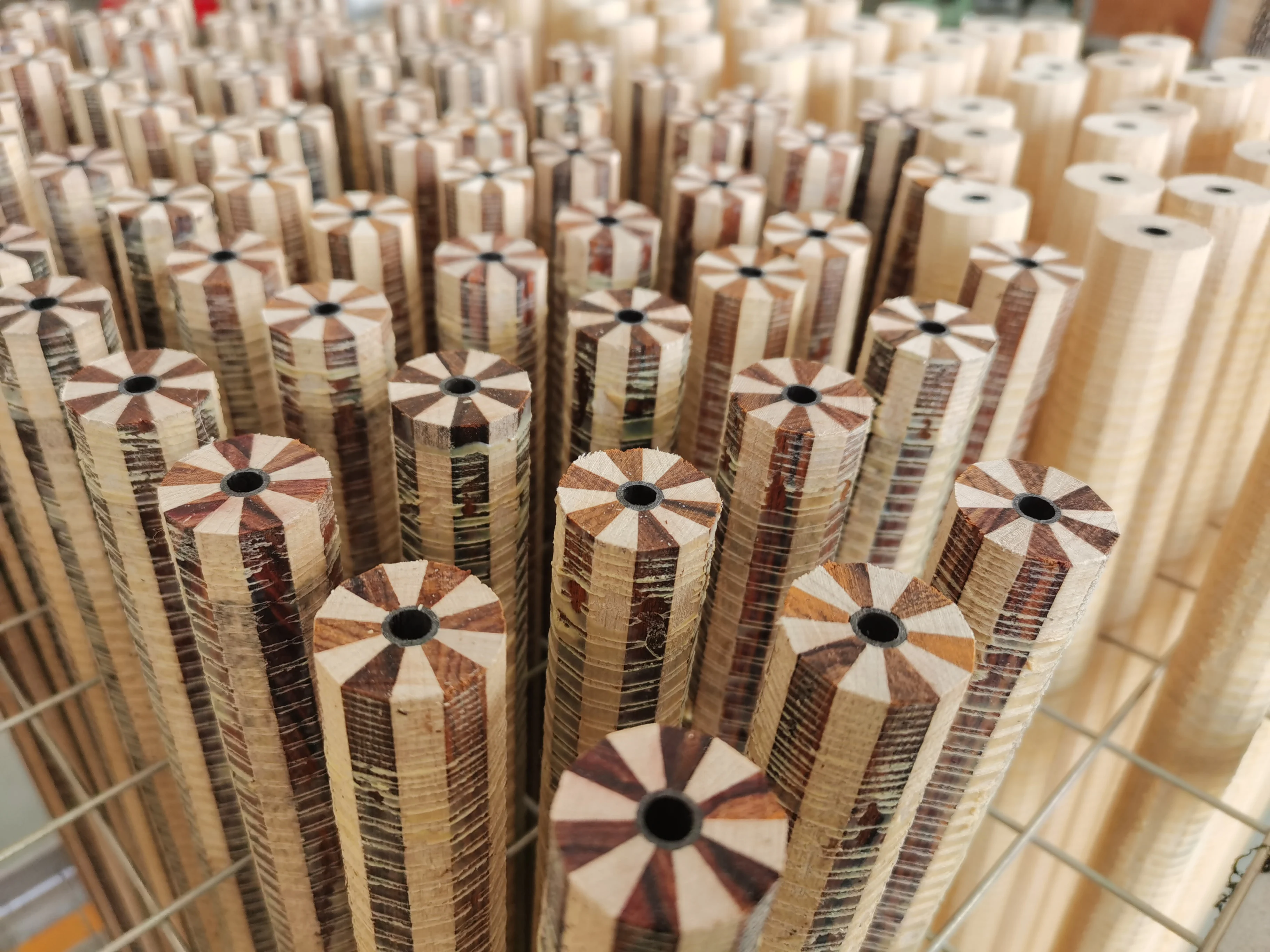 Xmlinco  customized 12pcs tech ebony spliced shaft 3/8-10 joint pins for inlay carom cue 3 cushion cue with carbon core inside