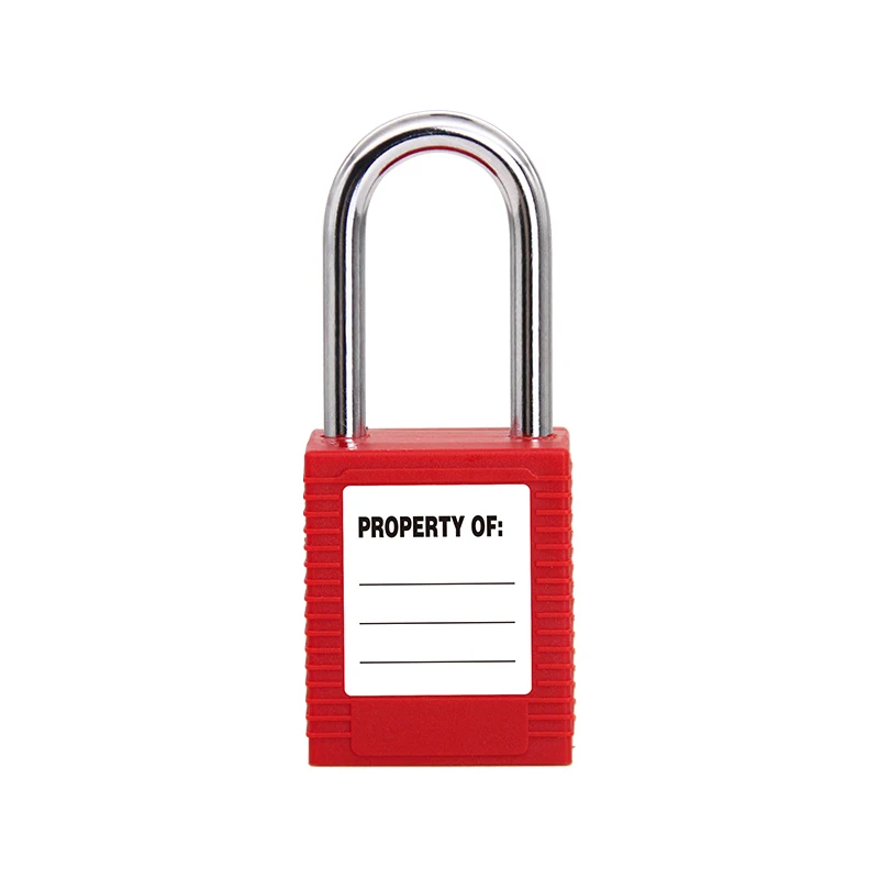 Nylon plastic safety padlock for LOTO lockout
