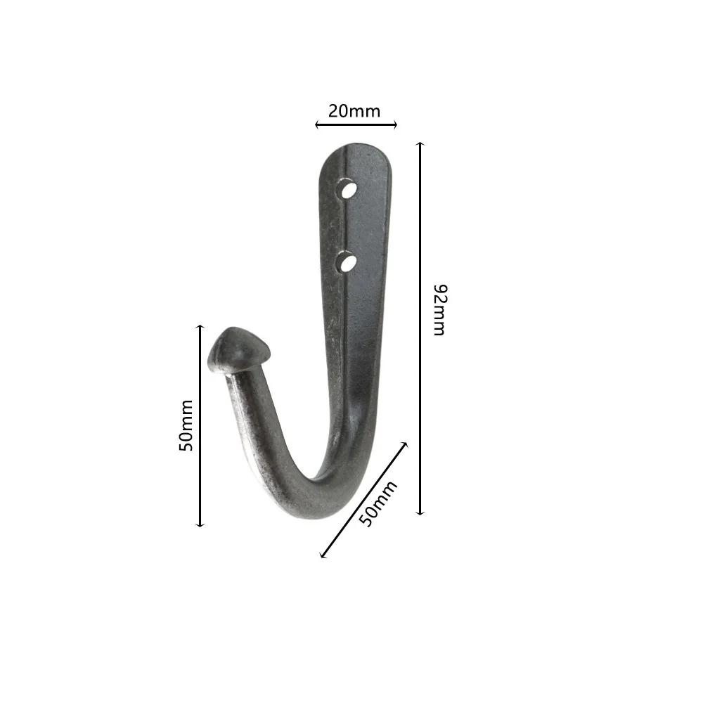 Farmhouse Decorative Antique Wall Coat Hook Cast Iron Hooks Single Robe Key Coat Hooks
