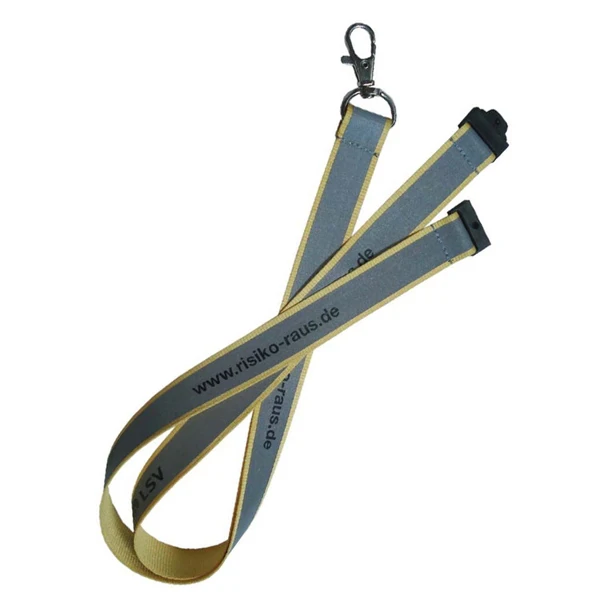 Manufacturer High Quality Polyester Personalised Customizable Lanyards safety security reflective lanyards with logo custom