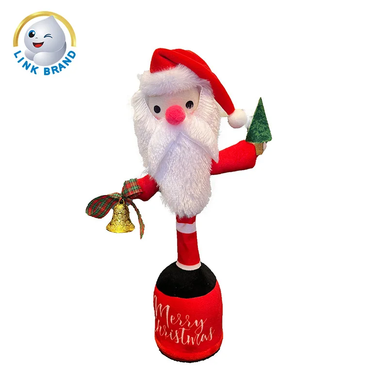 New Creative Music Talking Toys Electric Plush Santa Claus Toys Dancing Santa Stuffed Animals For Kids Toys