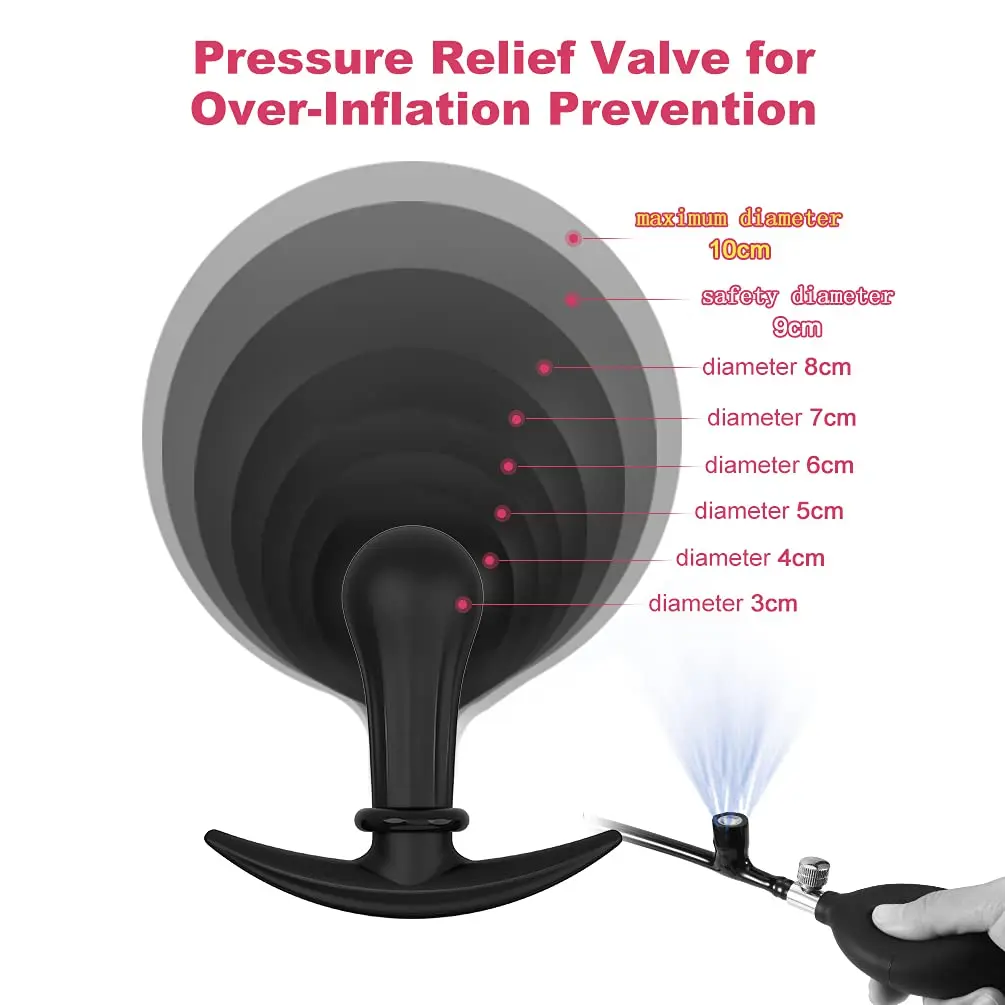 Amazon Hot Selling Anal Butt Plug Sex Toys For Women Male Big Ass Prostate Massager Silicone Inflatable Butt Plug