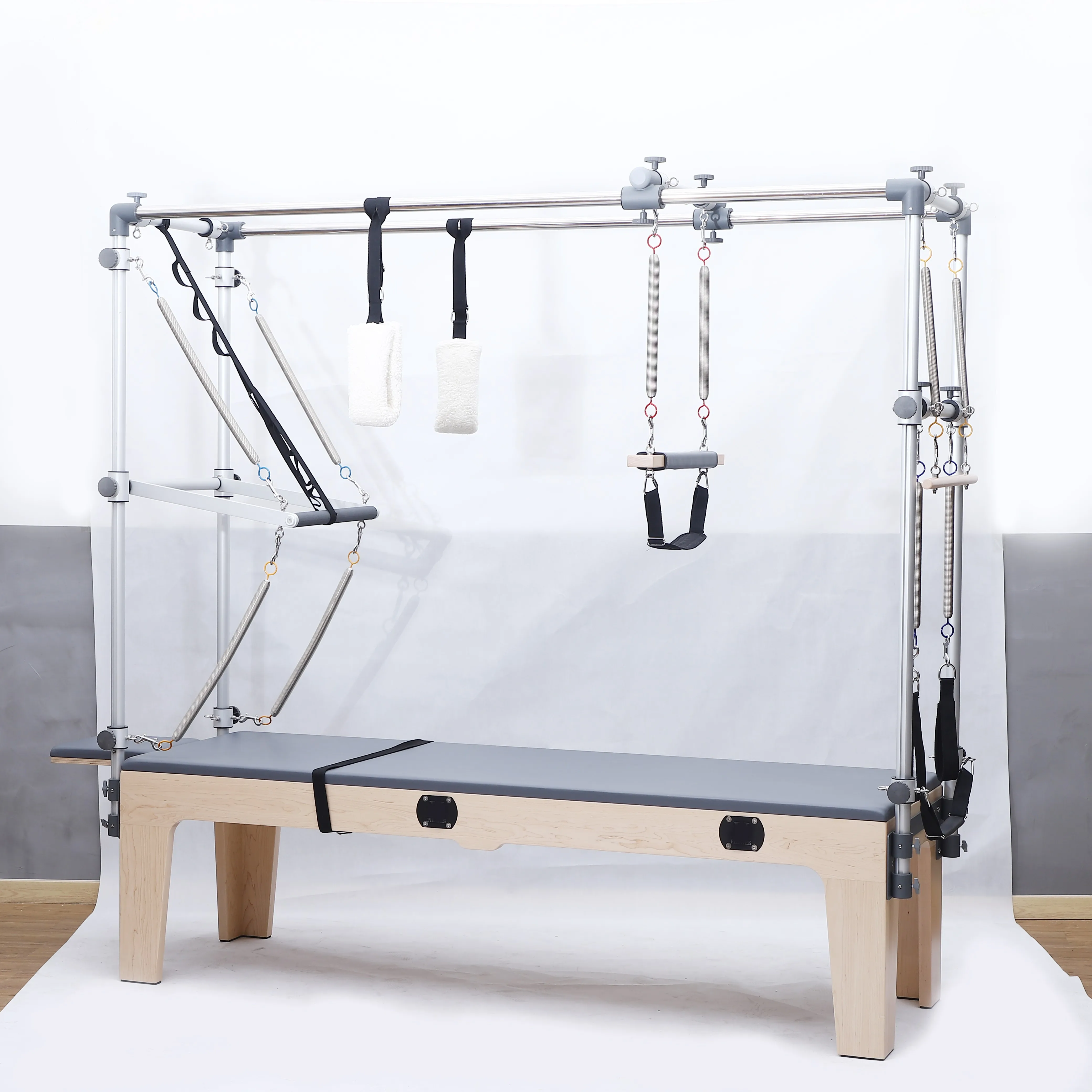 bed combo cadillac studio Pilates reformers wood Pilates cadillac reformer with trapeze