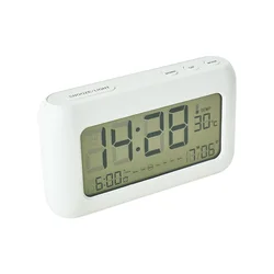 Новый большой экран Простой заряжаемый цифровой будильник для спальни прикроватный ЖК-стол часы отображаются Календарь Неделя температура
