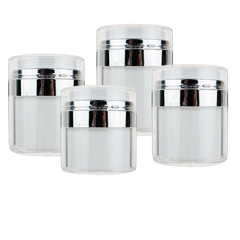 Пустой белый акриловый пресс безвоздушный насос для косметической упаковки 15 мл 30 50