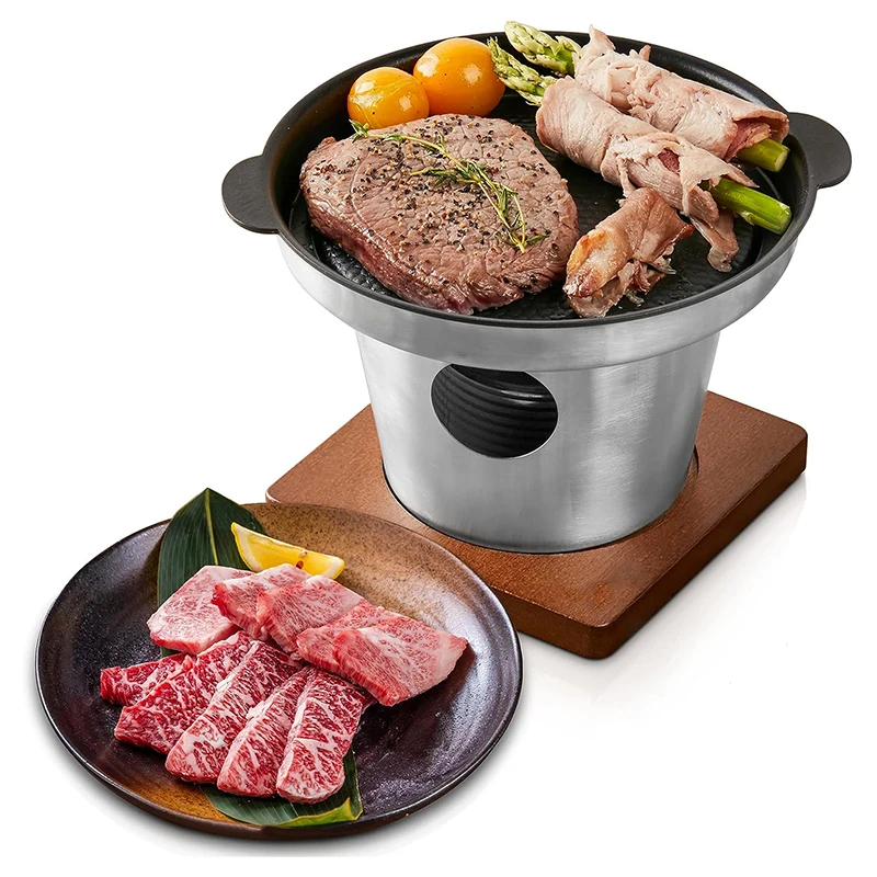 Portable Barbecue Alcohol Oven Stove Furnace Kitchenware Cooking Utensil for Outdoor Picnic