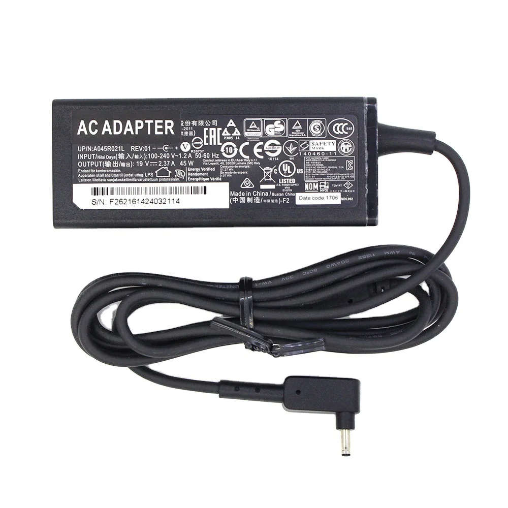 45W 19V 2.37A 5 5*1 7 мм ноутбук адаптер питания для ноутбука acer A045R021L ADP-45HE B