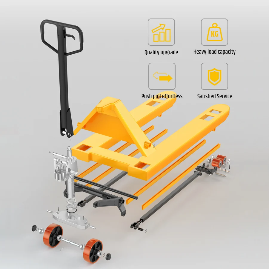 Warehouse Proven Hand Pallet Truck Lifter 2500 Kg Transpallet Con Pesa Pallet Jack Lithium Battery 80V 500Ah