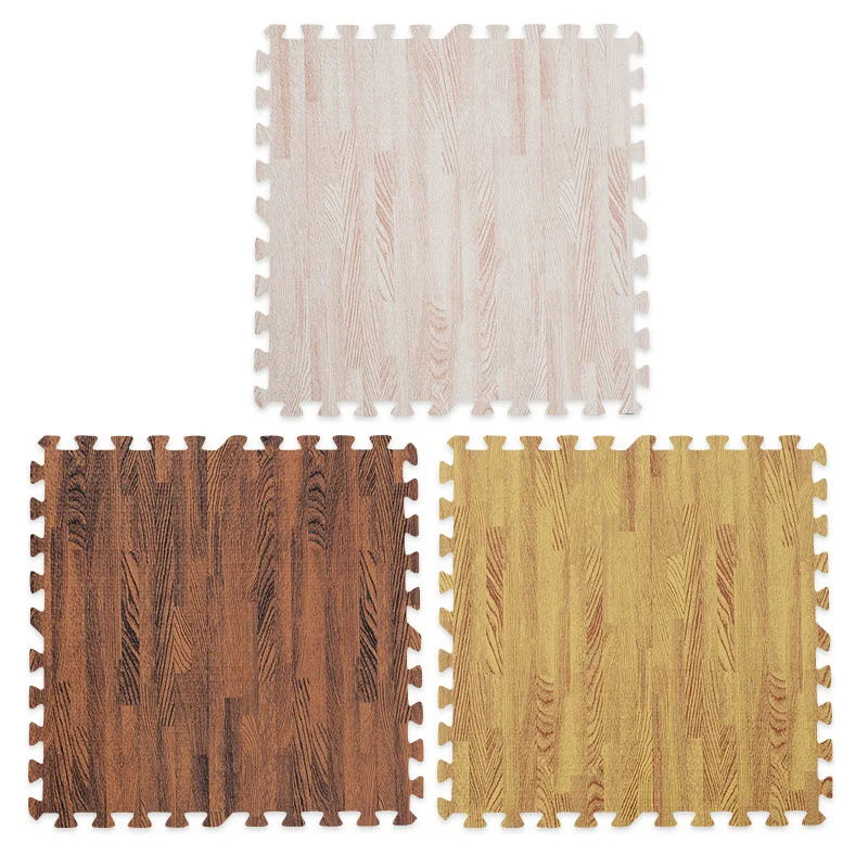 Venetio 60*60 древесины Eva Mosaic пенный напольный коврик утолщенной детской нескользящий для ползания носки в полоску малышей