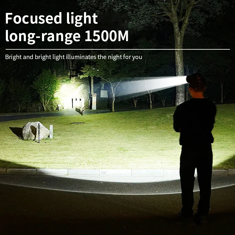 Super bright outdoor camping fishing zoomable 18650 li-ion battery rechargeable led headlamp