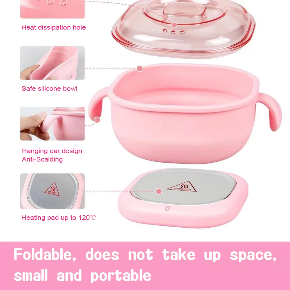 Hot Sell Hair Removal Wax Bowl Lightweight Material Easy To Carry And Folding Mini Silicone Wax Pot