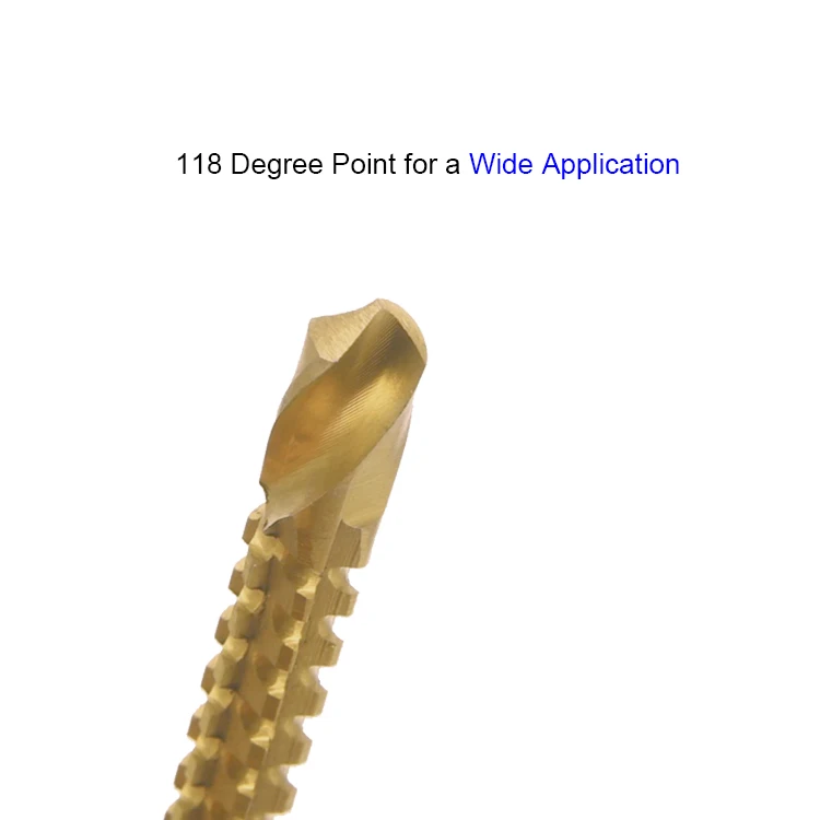 Titanium Coated HSS  Serrated Grooving  Carpenter Side Milling Cutting  Spiral Saw Drill Bits  Set for Woodworking Hole Tools