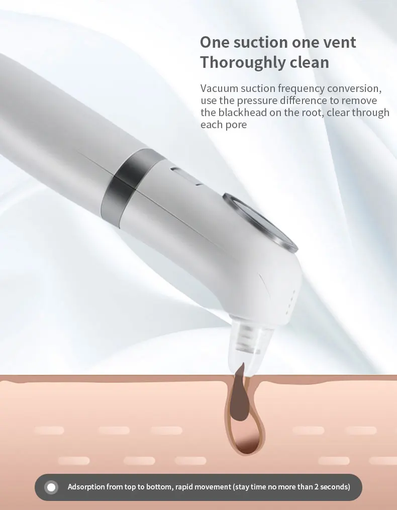 Most Popular Multi-Function 4 Suction Heads Usb Charging Kit Acne Removal Blackhead Remover