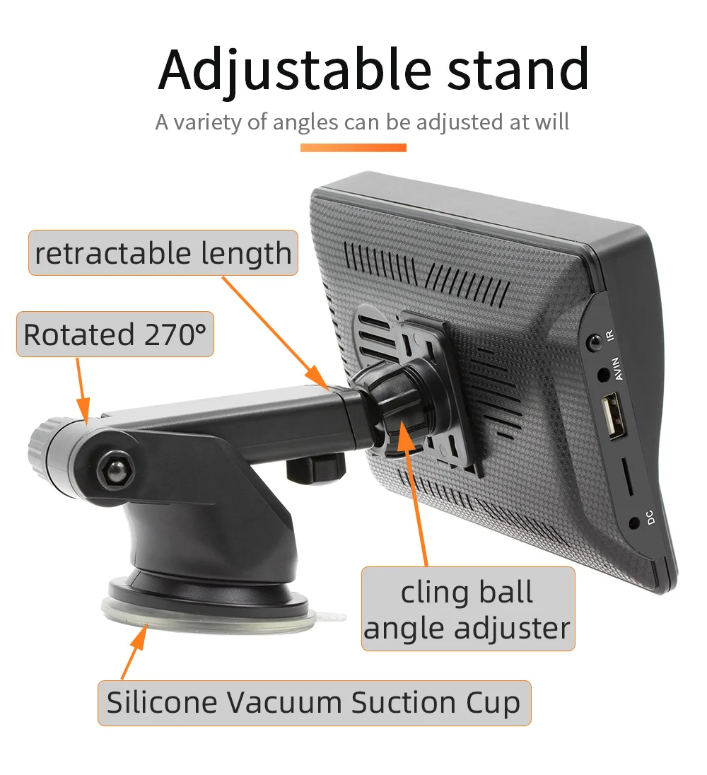 Universal Portable Car Video Player Universal Car DVR Video Recorder Wireless Stereo Screen Touch Car Monitor