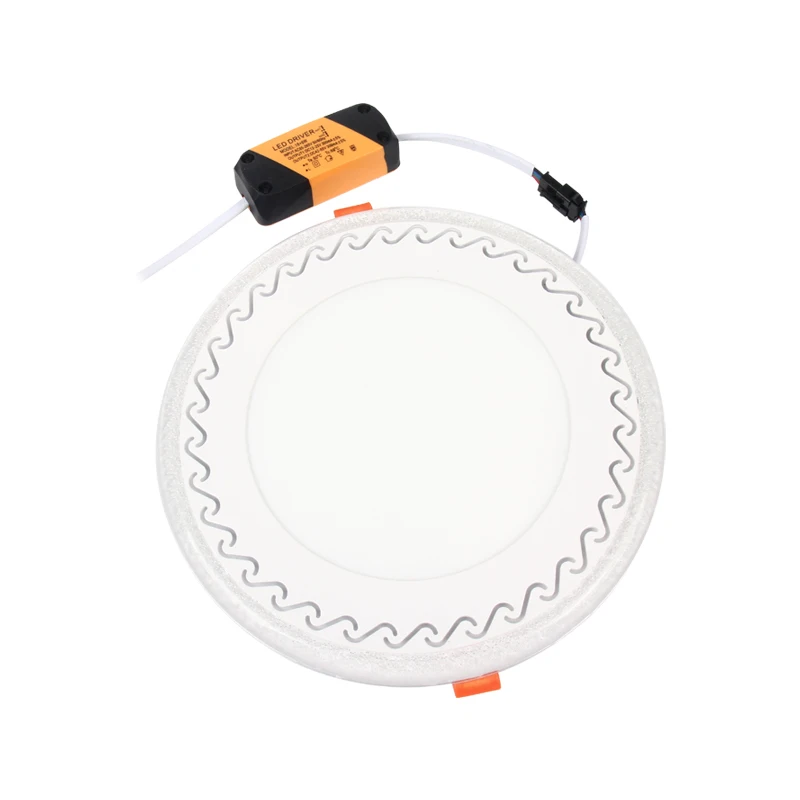 China Zhongshan Factory 3+3w 6+3w 12+4w 18+6w Double Color Tricolor RGB Recessed Round Square RGB Led Panel Light