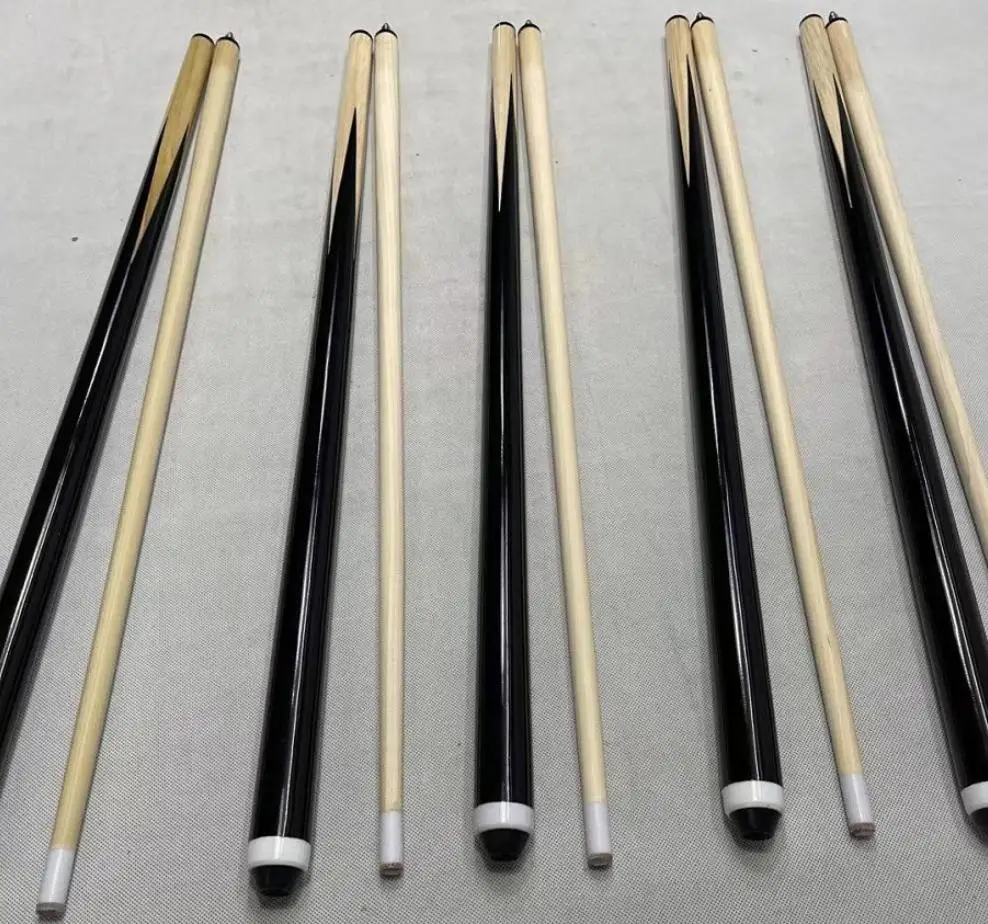 High Quality 58-Inch New Pool Cue Stick 1/2 Style Uni-Loc Joint Full Maple Wood with Multi-Color Design Stainless Steel Tip