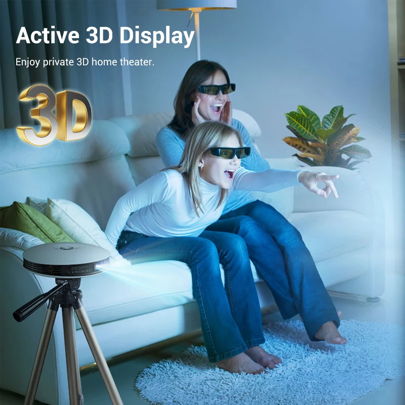 Проектор Hotack D08 3D проектор android Поддержка HD ПК проектор 4k переносные домашние наружные dlp проекторы