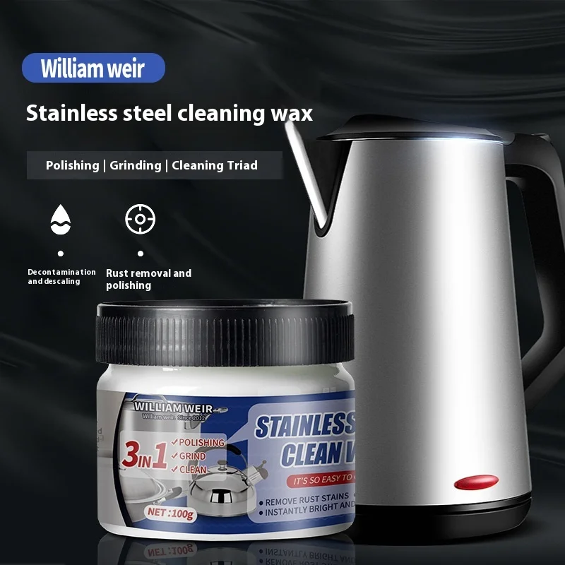 Multi-Functional Stainless Steel Cleaning Wax Decontamination Pot Bottom Black Scale Remover Rust Metal Polishing Abrasive Oil