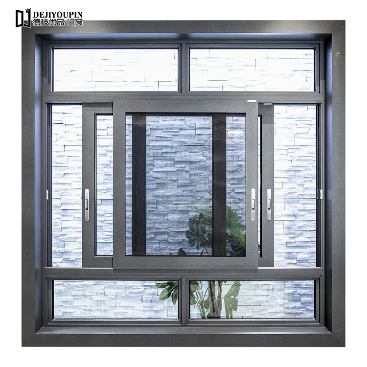 Replacement House Thermal Break Glass Sliding Windows Aluminium Windows Design