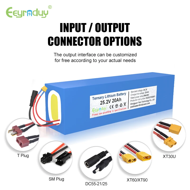 Li ion Battery Pack 24v 20ah 50ah Lithium Rechargeable Battery 24 volt 48v 36v Electric Scooter Battery for Powered Scooter