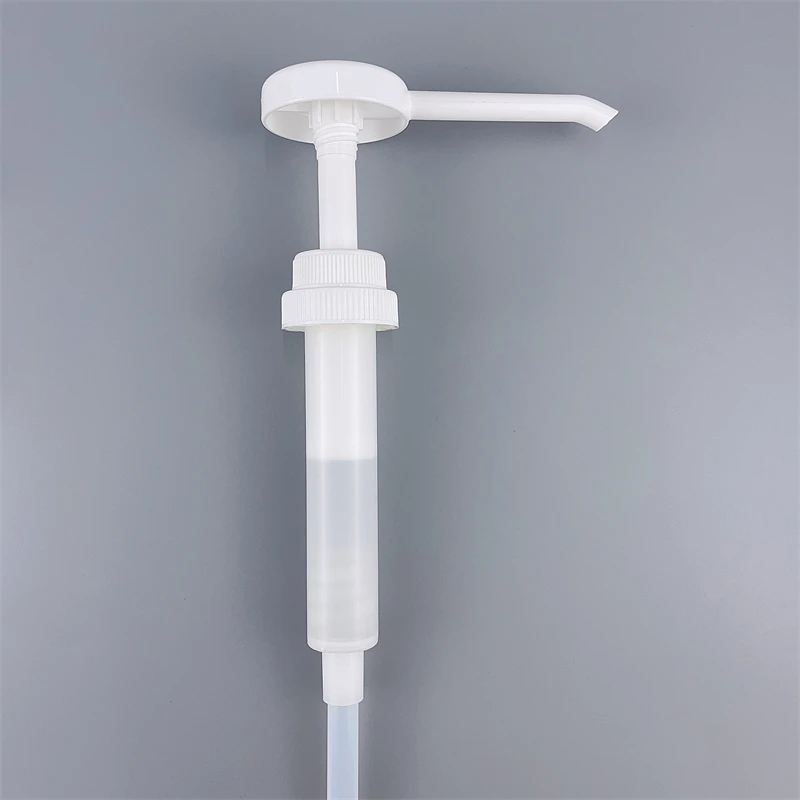 Free Sample 38/400 15 cc black white syrup pump plastic food sauce honey dispenser pump big dosage syrup pump