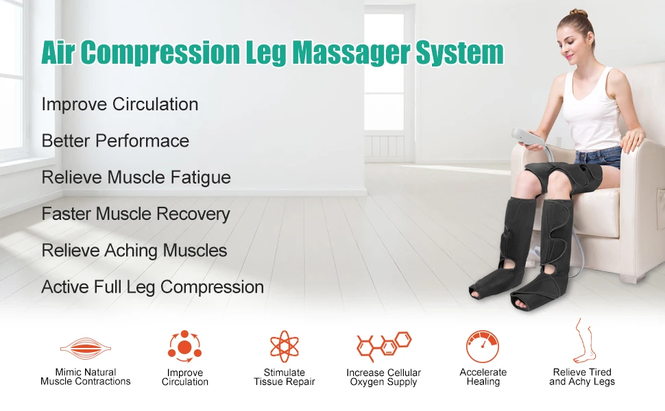 LUYAO leg massager foot massager suitable for comprehensive treatment acupressure heating pressure health care leg massager