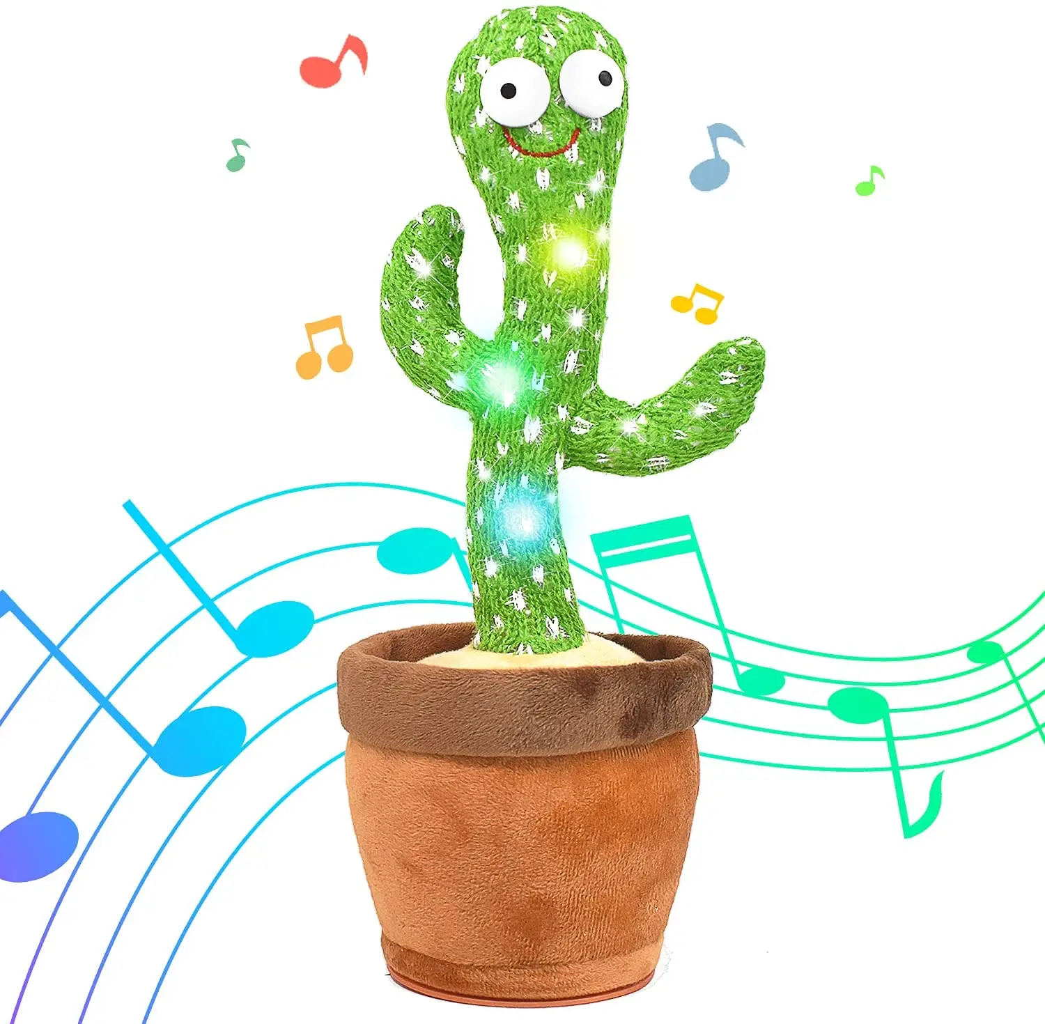 Dancing Cactus Toys Speak Electronic Plush Toys Singing Dancer Talking Novelty Funny Music Gifts Stuffed Toys for Baby Christmas