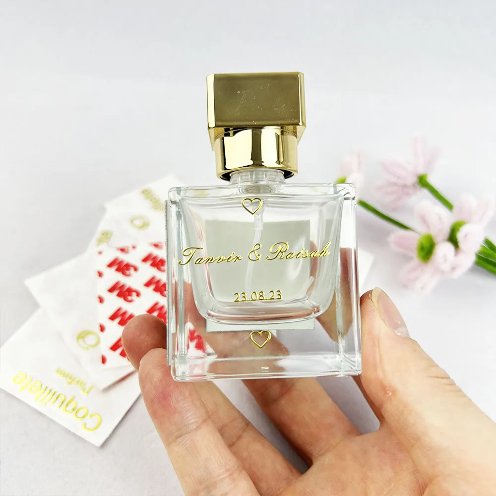 Perfume Sticker Personalized Labels Waterproof Sticker Nickel  Logo Hight Quality  Metal Label Nickel 3D Transfer Gold Sticker