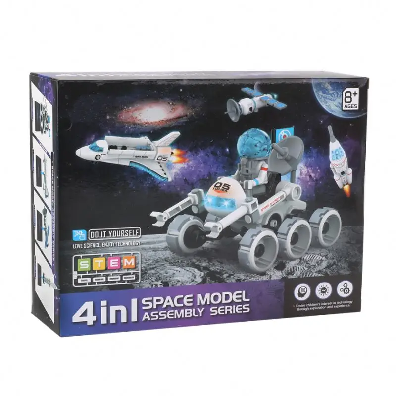 Science DIY Educational Solar Power Energy System Robot Kits 4 In 1 set Toys For Kids