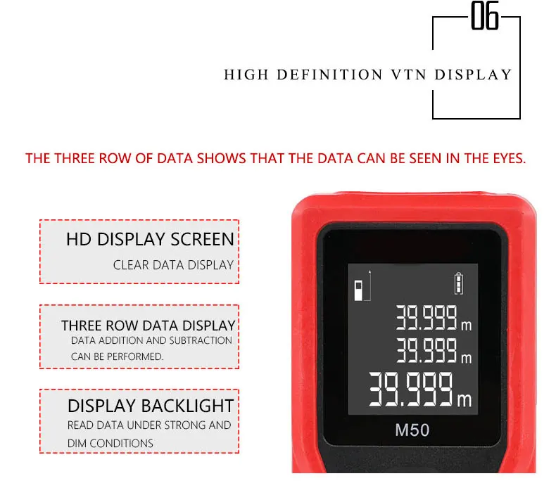 Handheld Digital Laser Distance Meter Rangefinder Measuring Tools Laser Range Meter Price