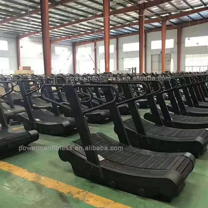 Custom Logo Commercial Home Gym Equipment Sports Trainer Manual Non-power Curve Treadmill Machine