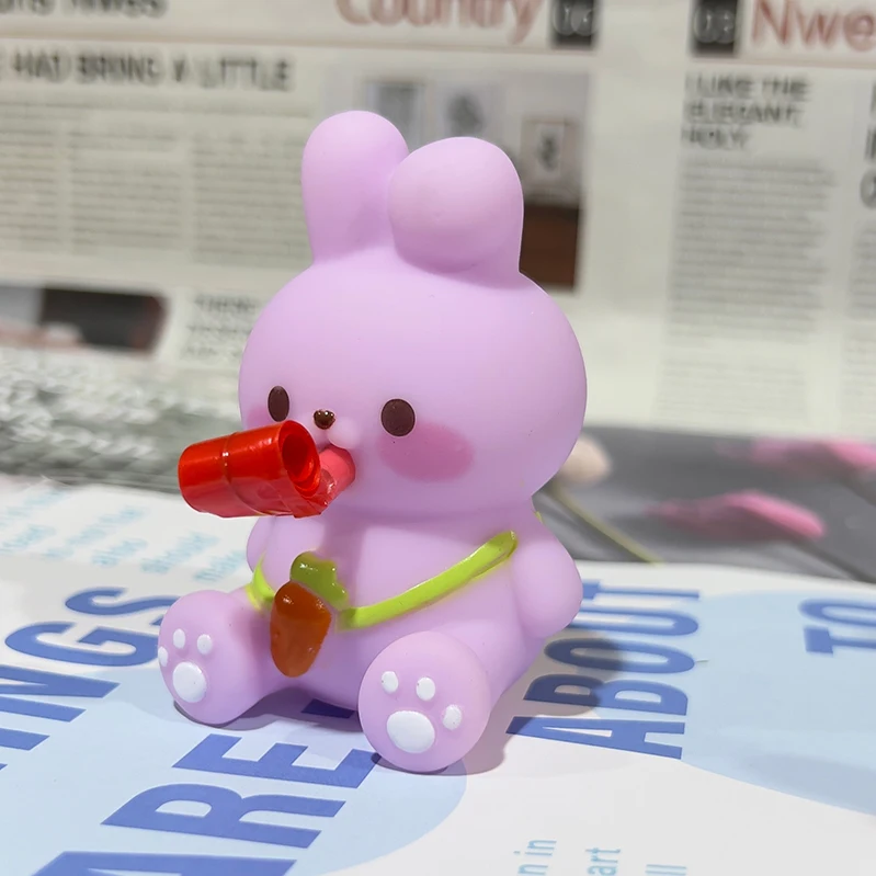 CXL  Soft Animal Popping Tongue Toys Funny Tongue Sticking out Stress frog Squeeze Toy Fidget Pinch Squeaky Rabbit toy