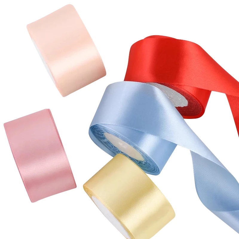 OCO Wholesale 1.5cm Single_double Faced Satin Ribbon Gift Printed Ribbon Roll 100 Polyester Custom Logo Printed Satin Ribbon