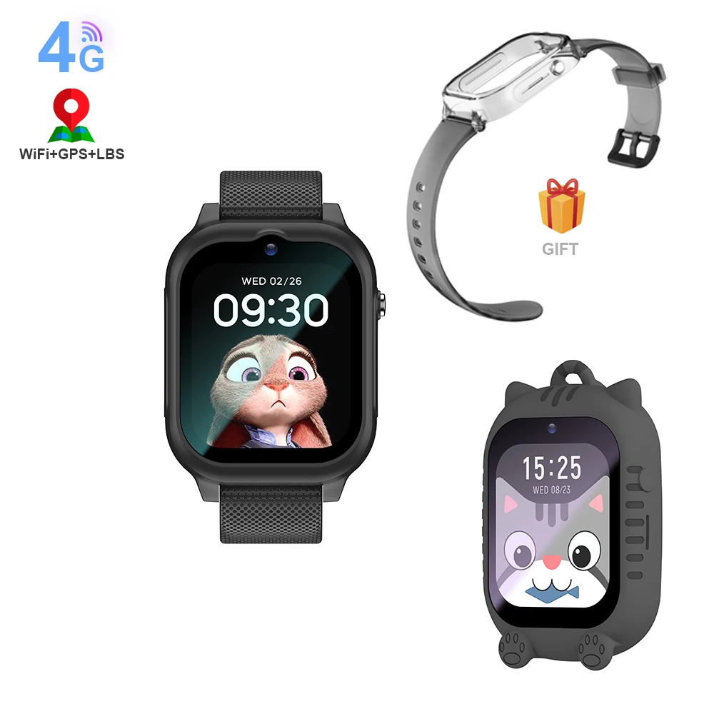 2023 Premium Gift Set Smart Watch K26 Kid smart watch with sim card 4G GPS Children Watch with two straps and one lanyard