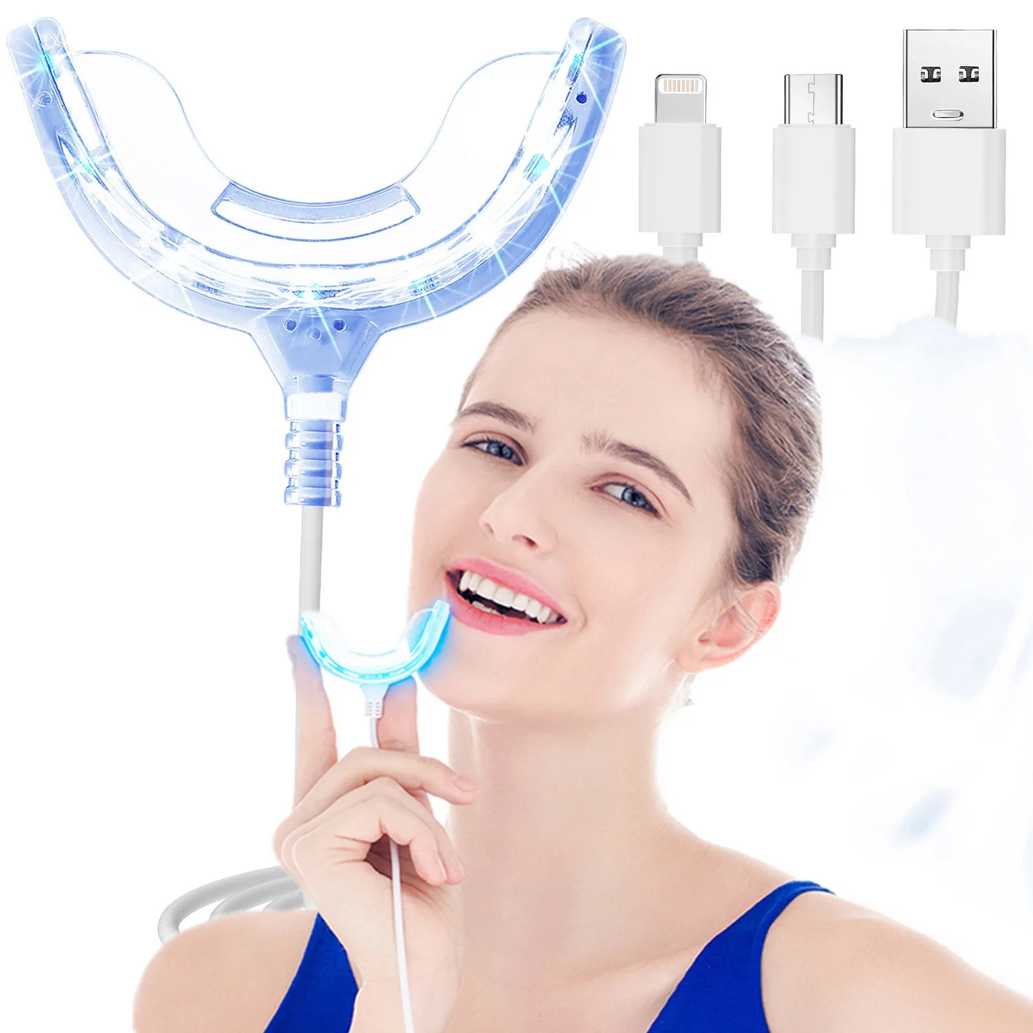 Home Teeth Whitening Kit with LED Light, Professional Teeth Whitening Formula with 3 Teeth Whitening Gel Syringes