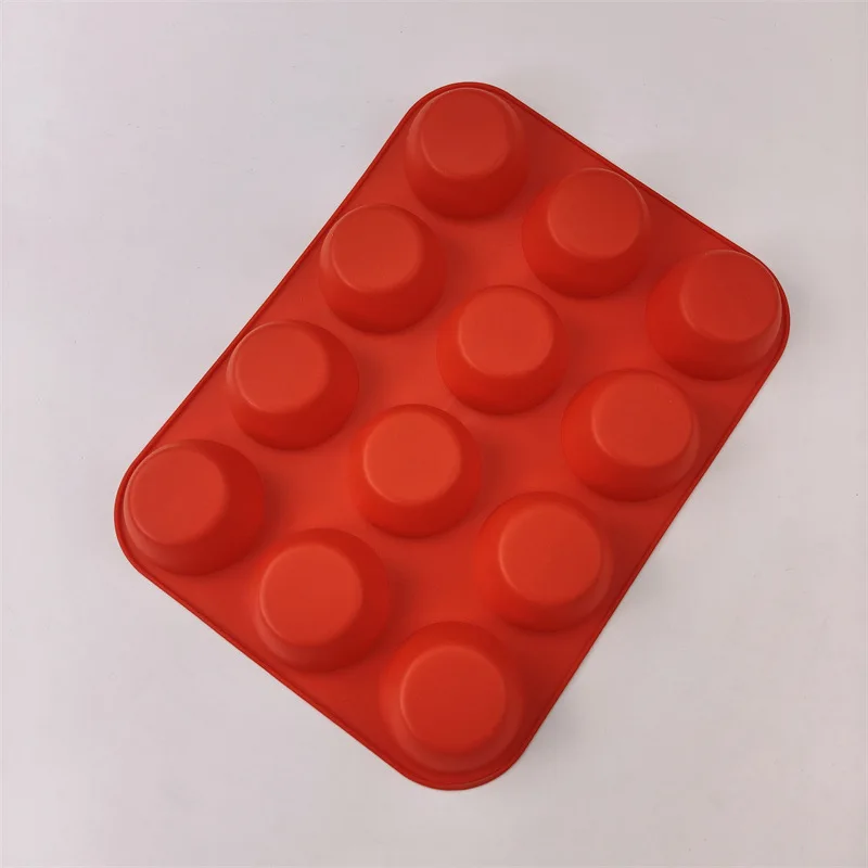 Early Riser 12 round muffin cup biscuit cake baking silicone mold ice cream jelly mold aromatherapy candle plaster mold