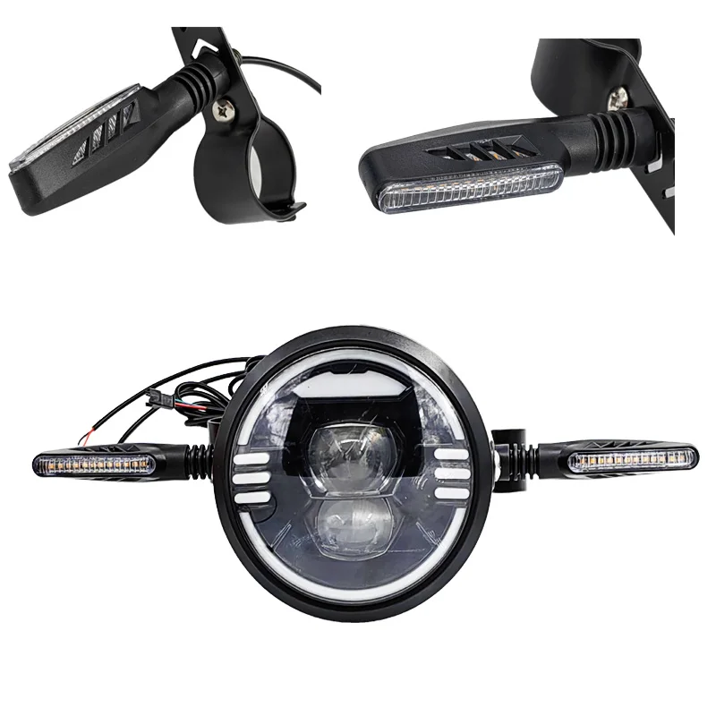 High brightness  fat electric bicycle horn headlights Turn signal lamp horn rear light for  20 26 inch folding e-bike