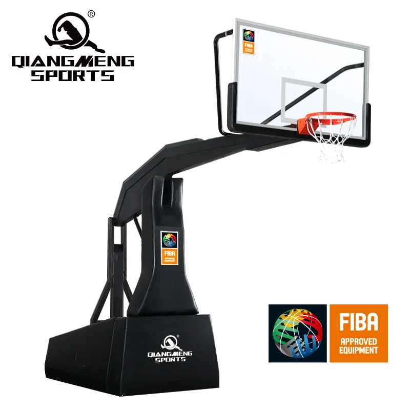 Профессиональный производитель ручной гидравлический складной портативный FIBA баскетбольный обруч стенд 10 футов