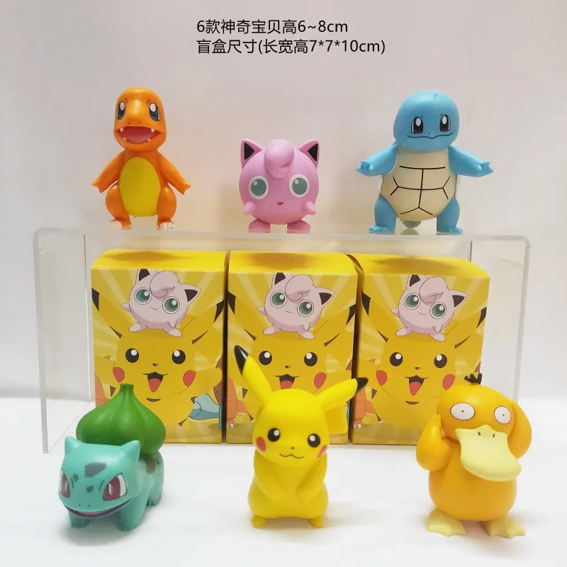 Wholesale 6 styles Anime Character Model Birthday Party Blind Box Handmade Cartoon Toy Doll Car Decoration