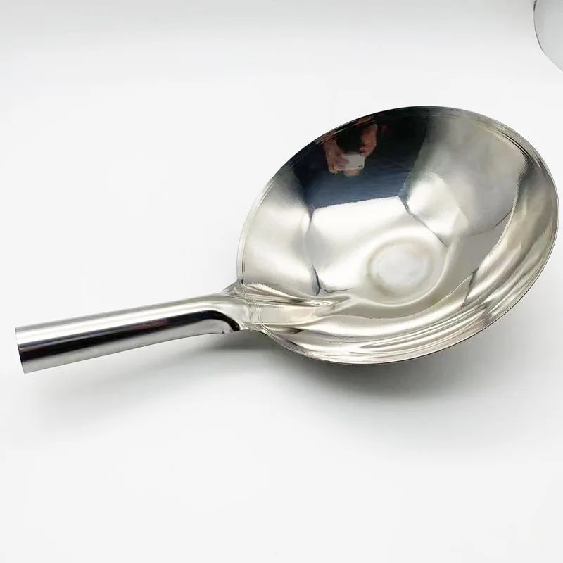 Perfect Quality Premium Stainless Steel Wok Flat Bottom Asian Home Cooking Needs Stainless Steel Wok