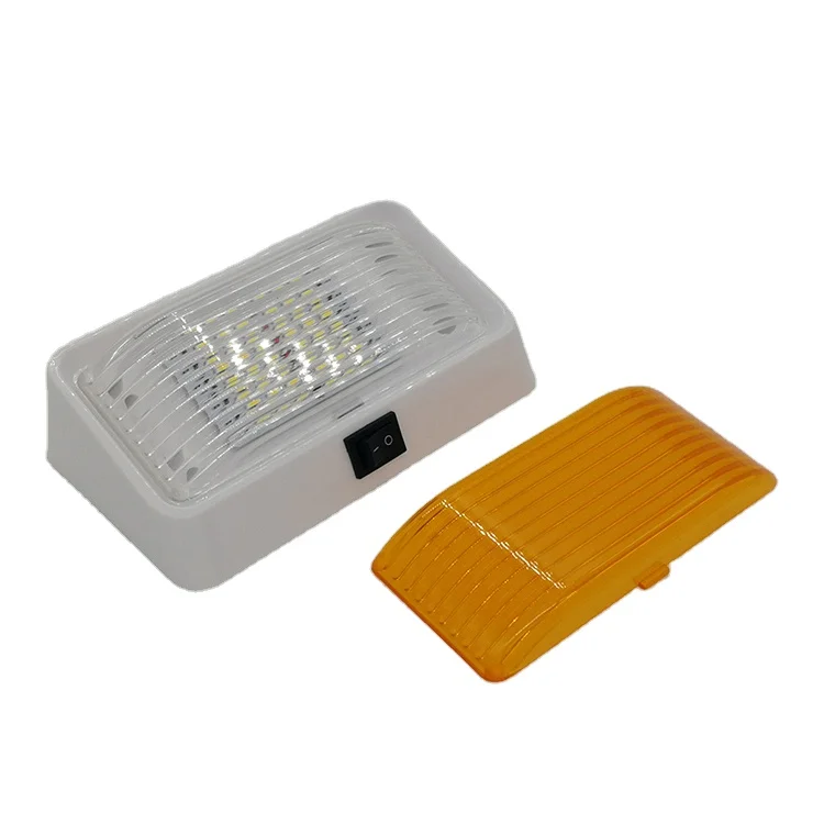 12V LED RV Light Exterior Porch 320 Lumens Waterproof For RVs Trailer Camper 5th Wheels Clear Amber Lenses Removable Replacement