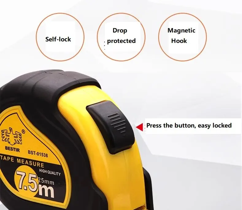 Measuring Hand Tools Professional 3m/5m/7.5m Metric and Imperial fashion Steel Measuring Tape, tape measures