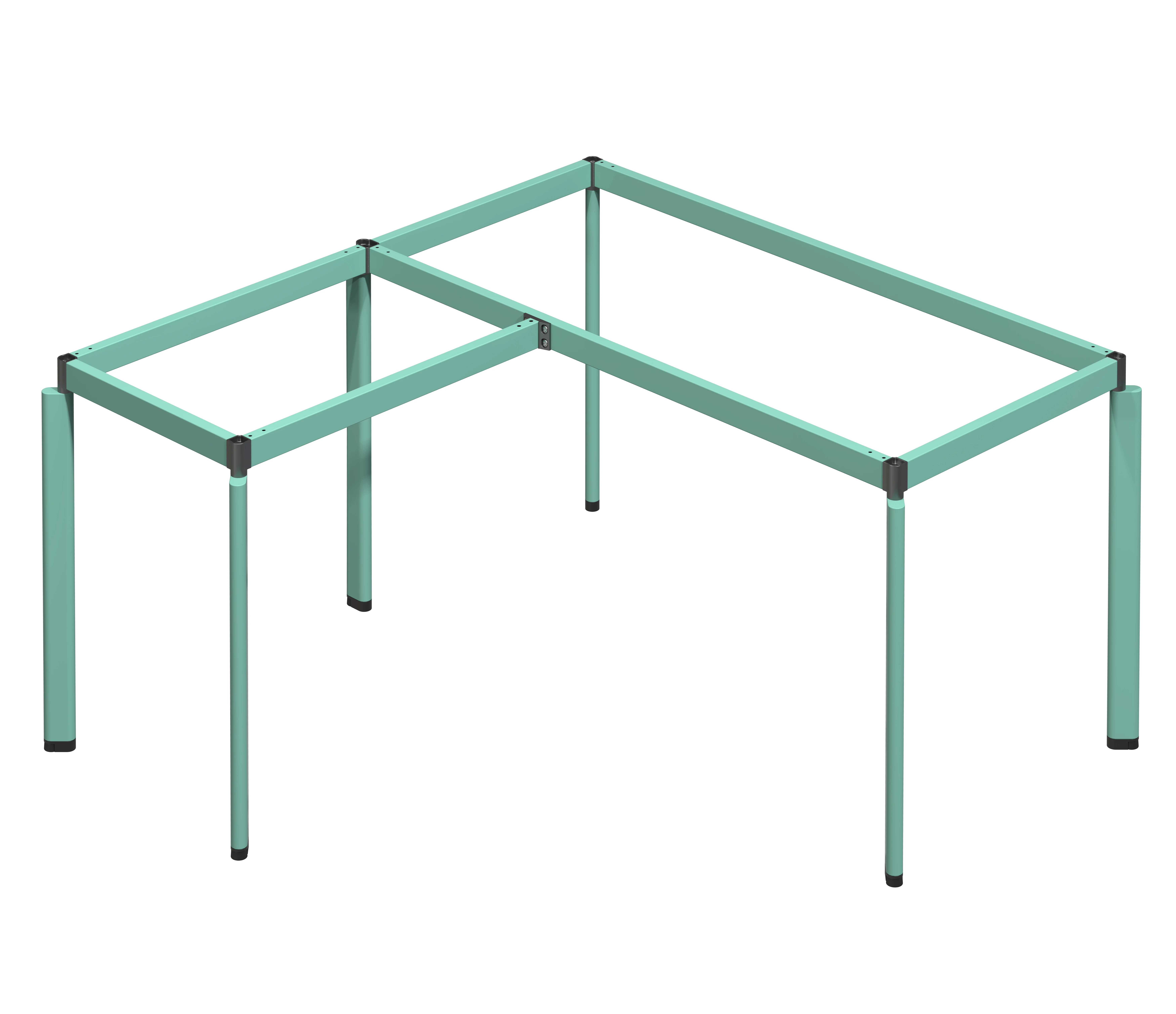 Modern office furniture fashion table L-shape steel desk base cast iron executive metal table base pedestal desk