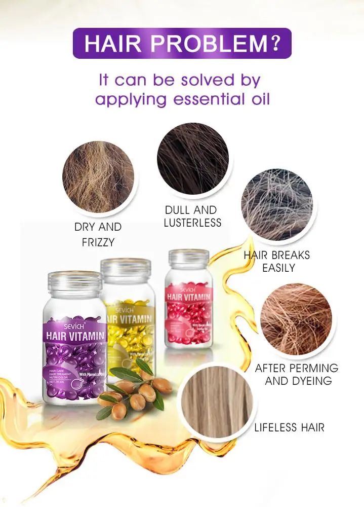 Wholesale OEM Keratin Hair Treatment SEVICH Hair Vitamin Serum Capsule