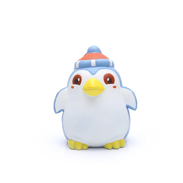 custom stress reliever super soft pu foam animal shaped cute penguin squeeze toys